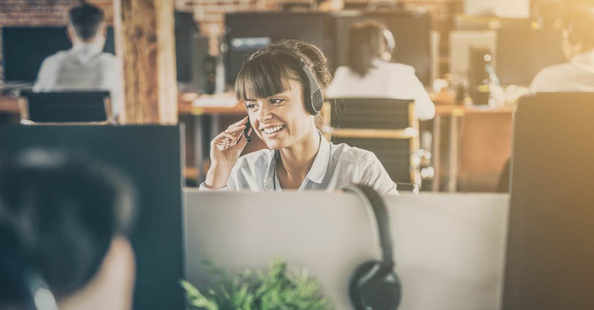 woman on the phone in office