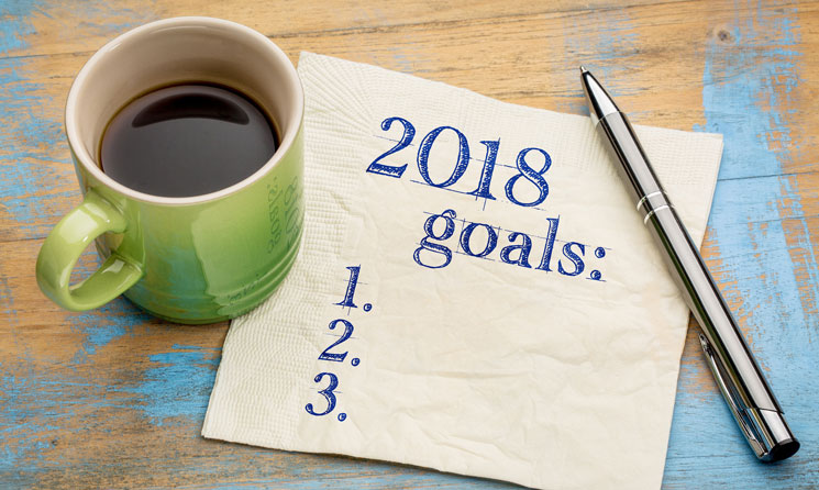 2018 goals pad of paper